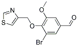 3-BROMO-5-METHOXY-4-(1,3-THIAZOL-4-YLMETHOXY)BENZALDEHYDE 结构式