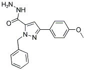 1-BENZYL-3-(4-METHOXYPHENYL)-1H-PYRAZOLE-5-CARBOHYDRAZIDE 结构式