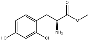 METHYL (2S)-2-AMINO-3-(2-CHLORO-4-HYDROXYPHENYL)PROPANOATE 结构式