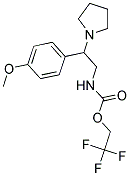 2,2,2-TRIFLUOROETHYL 2-(4-METHOXYPHENYL)-2-PYRROLIDIN-1-YLETHYLCARBAMATE 结构式