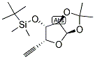 1,2-ISOPROPYLIDENE-3S-O-T-BUTYLDIMETHYL SILYL-4R-ETHYDINYL TETRAHYDROFURAN 结构式