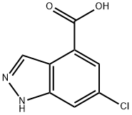 6-氯-吲唑-4-羧酸 结构式