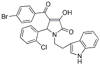 1-(2-(1H-INDOL-3-YL)ETHYL)-4-(4-BROMOBENZOYL)-5-(2-CHLOROPHENYL)-3-HYDROXY-1H-PYRROL-2(5H)-ONE 结构式