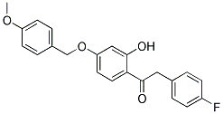 1-(4-(4-METHOXYBENZYLOXY)-2-HYDROXYPHENYL)-2-(4-FLUOROPHENYL)ETHANONE 结构式