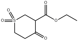 4-氧代四氢-2H-硫代吡喃-3-羧酸乙酯 1,1-二氧化物 结构式