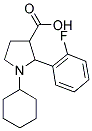 1-CYCLOHEXYL-2-(2-FLUOROPHENYL)PYRROLIDINE-3-CARBOXYLIC ACID 结构式