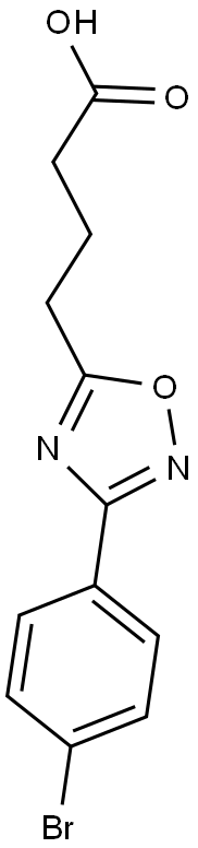 4-[3-(4-BROMOPHENYL)-1,2,4-OXADIAZOL-5-YL]BUTANOIC ACID 结构式