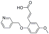 (2E)-3-[5-Methoxy-2-(pyridin-3-ylmethoxy)phenyl]acrylic acid 结构式