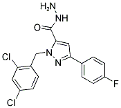 1-(2,4-DICHLOROBENZYL)-3-(4-FLUOROPHENYL)-1H-PYRAZOLE-5-CARBOHYDRAZIDE 结构式
