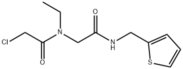 2-氯-N-乙基-N-{[(噻吩-2-基甲基)氨基甲酰基]甲基}乙酰胺 结构式