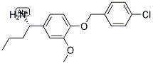 (1S)-1-(4-[(4-CHLOROPHENYL)METHOXY]-3-METHOXYPHENYL)BUTYLAMINE 结构式