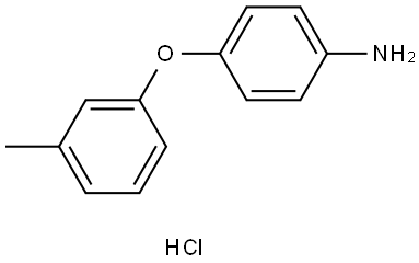 4-(3-甲基苯氧基)苯胺盐酸盐 结构式