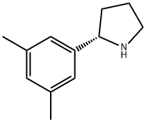 (S)-2-(3,5-二甲基苯基)吡咯烷 结构式