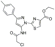 ETHYL 2-[5-[(CHLOROACETYL)AMINO]-3-(4-METHYLPHENYL)-1H-PYRAZOL-1-YL]-1,3-THIAZOLE-4-CARBOXYLATE 结构式