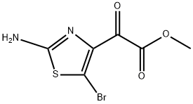 (2-氨基-5-溴噻唑-4-基)氧代乙酸甲酯 结构式