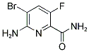 6-AMINO-5-BROMO-3-FLUOROPYRIDINE-2-CARBOXAMIDE 结构式
