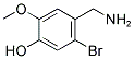 2-BROMO-4-HYDROXY-5-METHOXYBENZYLAMINE 结构式