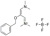 N-[3-(DIMETHYLAMINO)-2-(PHENYLMETHOXY)-2-PROPENYLIDENE]-N-METHYL-METHANAMINIUM TETRAFLUOROBORATE 结构式