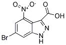 6-BROMO-4-NITRO-1H-INDAZOLE-3-CARBOXYLIC ACID 结构式