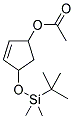 1-(t-Butyldimethylsilyloxy)-4-acetoxycyclopent-2-ene 结构式