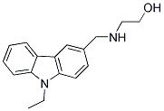 2-(((9-Ethyl-9H-carbazol-3-yl)methyl)amino)ethanol 结构式