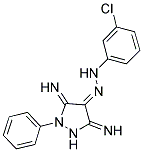 (4Z)-3,5-DIIMINO-1-PHENYLPYRAZOLIDIN-4-ONE (3-CHLOROPHENYL)HYDRAZONE 结构式