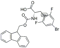 (S)-FMOC-4-BROMO-2,6-DIFLUOROPHENYLALANINE 结构式