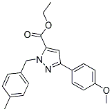 ETHYL 1-(4-METHYLBENZYL)-3-(4-METHOXYPHENYL)-1H-PYRAZOLE-5-CARBOXYLATE 结构式