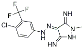 (4E)-3,5-DIIMINO-1-METHYLPYRAZOLIDIN-4-ONE [4-CHLORO-3-(TRIFLUOROMETHYL)PHENYL]HYDRAZONE 结构式