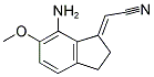 7-Amino-6-methoxy-2,3-(dihydro-1H-inden-1-ylidene)acetonitrile 结构式