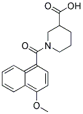1-(4-METHOXY-1-NAPHTHOYL)PIPERIDINE-3-CARBOXYLIC ACID 结构式