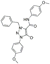 1-Benzyl-3-(4-methoxyphenyl)-5-(4-methoxyphenylcarbamoyl)-3H-1,2,3-triazol-1-ium-4-olate 结构式