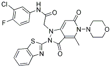 2-(2-(BENZO[D]THIAZOL-2-YL)-4-METHYL-5-MORPHOLINO-3,6-DIOXO-2,3,5,6-TETRAHYDROPYRAZOLO[4,3-C]PYRIDIN-1-YL)-N-(3-CHLORO-4-FLUOROPHENYL)ACETAMIDE 结构式