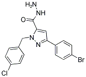 1-(4-CHLOROBENZYL)-3-(4-BROMOPHENYL)-1H-PYRAZOLE-5-CARBOHYDRAZIDE 结构式