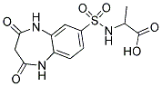 2-[[(2,4-DIOXO-2,3,4,5-TETRAHYDRO-1H-1,5-BENZODIAZEPIN-7-YL)SULFONYL]AMINO]PROPANOIC ACID 结构式