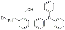 Bromo[(2-(hydroxy-kappao)methyl)phenylmethyl-kappac](triphenylphosphine)palladium (II) 结构式