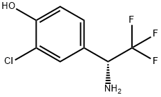 4-((1R)-1-AMINO-2,2,2-TRIFLUOROETHYL)-2-CHLOROPHENOL 结构式