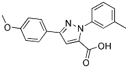 3-(4-METHOXYPHENYL)-1-M-TOLYL-1H-PYRAZOLE-5-CARBOXYLIC ACID 结构式