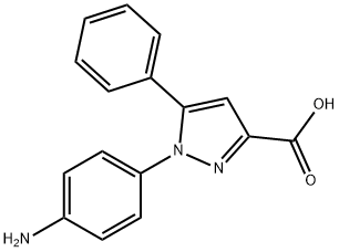 1-(4-AMINO-PHENYL)-5-PHENYL-1H-PYRAZOLE-3-CARBOXYLIC ACID 结构式