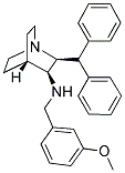 CIS-3-(3-METHOXYBENZYLAMINO)-2-BENZHYDRYL-QUINUCLIDINE 结构式