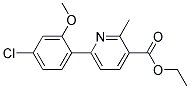 ETHYL 6-(4-CHLORO-2-METHOXYPHENYL)-2-METHYLPYRIDINE-3-CARBOXYLATE 结构式
