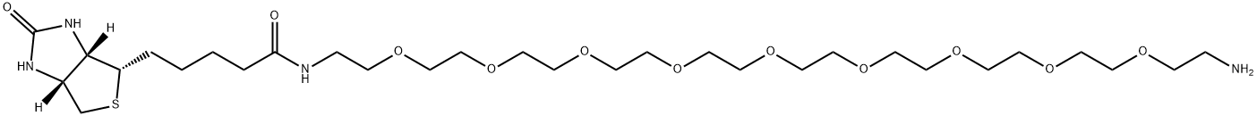生物素-PEG 胺(聚合度为 8) 结构式