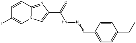 N'-[(E)-(4-ETHYLPHENYL)METHYLIDENE]-6-IODOIMIDAZO[1,2-A]PYRIDINE-2-CARBOHYDRAZIDE 结构式