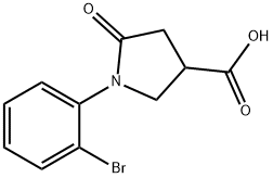 1-(2-溴苯基)-5-氧代-吡咯烷-3-羧酸 结构式