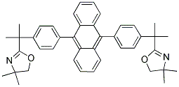 9,10-BIS[4-[2-(4,4-DIMETHYLOXAZOLIN-2-YL)-PROP-2-YL]PHENYL]ANTHRACENE 结构式