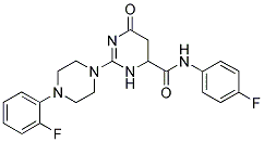 N-(4-FLUOROPHENYL)-2-(4-(2-FLUOROPHENYL)PIPERAZIN-1-YL)-6-OXO-3,4,5,6-TETRAHYDROPYRIMIDINE-4-CARBOXAMIDE 结构式