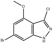 6-溴-3-氯-4-甲氧基-1H-吲唑 结构式