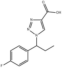 1-[1-(4-FLUORO-PHENYL)-PROPYL]-1H-[1,2,3]TRIAZOLE-4-CARBOXYLIC ACID 结构式