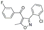 4-(3-FLUOROBENZOYL)-3-(2-CHLOROPHENYL)-5-METHYLISOXAZOLE 结构式