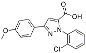 1-(2-CHLOROPHENYL)-3-(4-METHOXYPHENYL)-1H-PYRAZOLE-5-CARBOXYLIC ACID 结构式